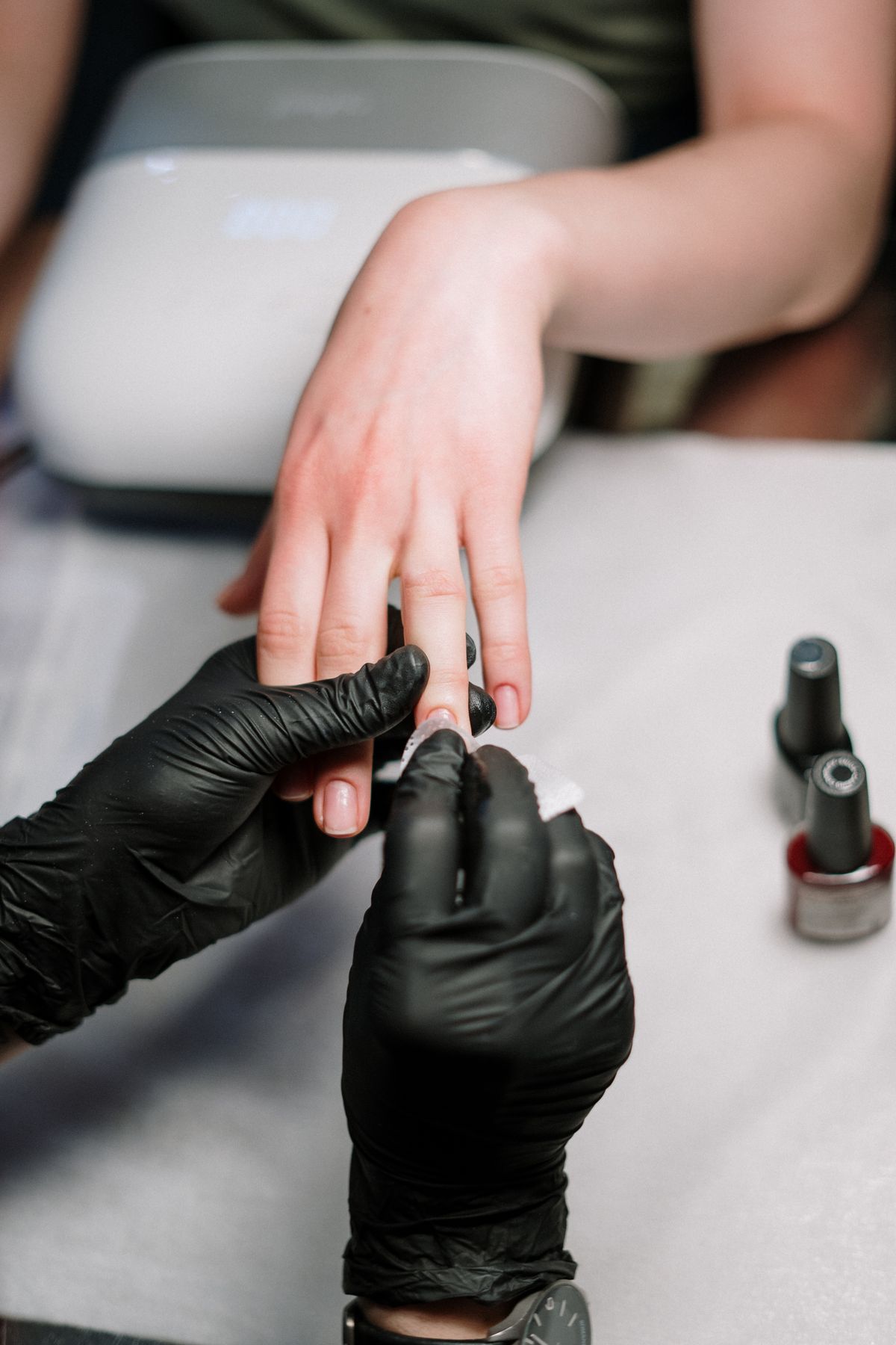 Gel manicure application at My Nails, Russian Hill