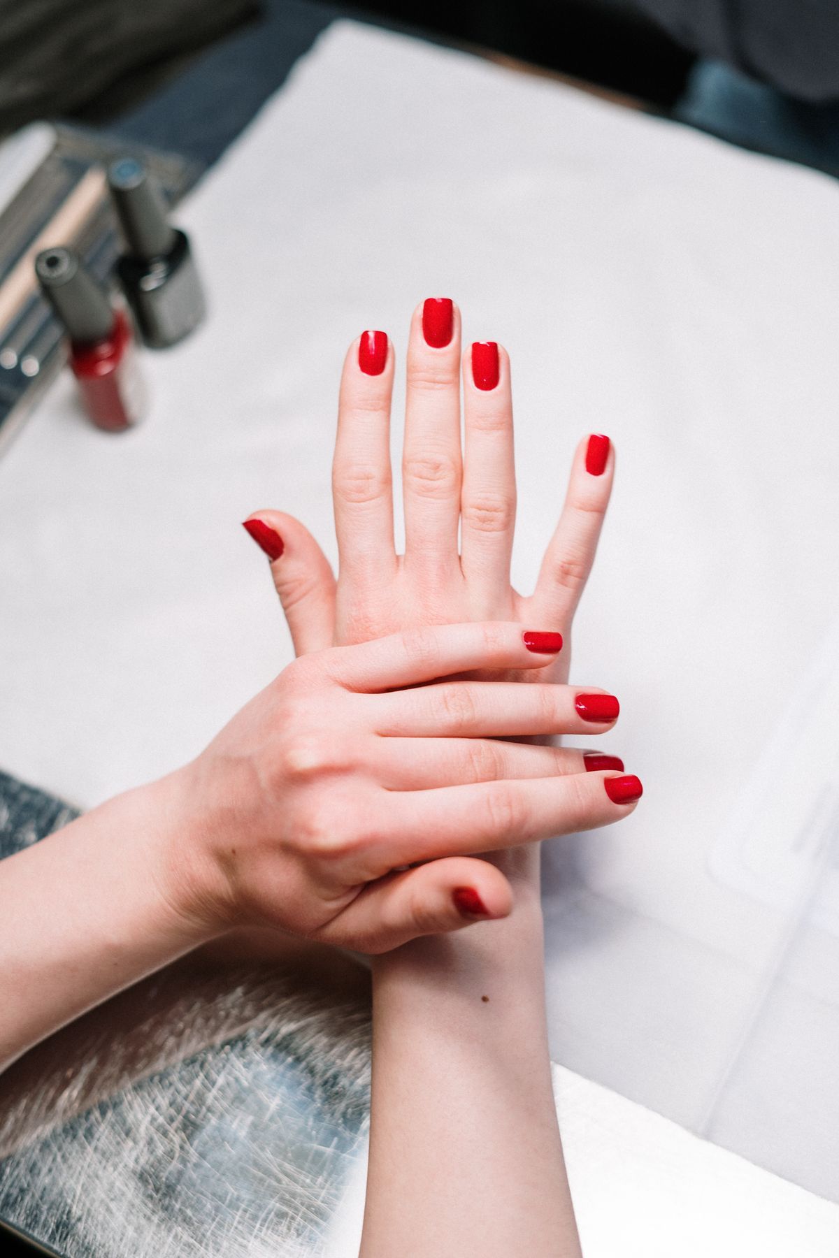 Red gel manicure by My Nails, San Francisco